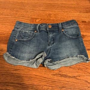Pinc girls dark blue jean shorts size 14
